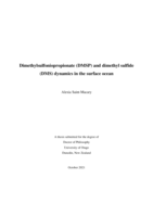 Dimethylsulfoniopropionate (DMSP) and dimethyl sulfide (DMS) dynamics in the surface ocean