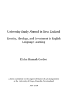 University Study Abroad in New Zealand: Identity, Ideology, and Investment in English Language Learning