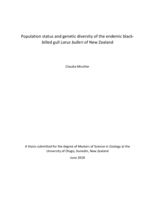 Population status and genetic diversity of the endemic black-billed gull Larus bulleri of New Zealand