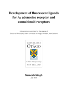 Development of fluorescent ligands for A1 adenosine receptor and cannabinoid receptors