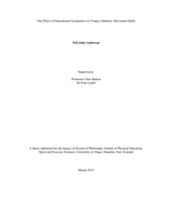 The Effect of Educational Gymnastics on Young Children's Movement Skills