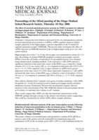Proceedings of the 182nd Otago Medical School Research Society Meeting; 18 May 2006