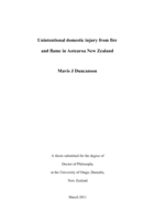 Unintentional domestic injury from fire and flame in Aotearoa New Zealand