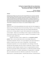 Reading New Zealand Within The New Global Order: Sport and the Visualisation of National Identity