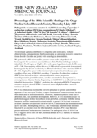 Proceedings of the 188th Otago Medical School Research Society Meeting; 5 Jul 2007