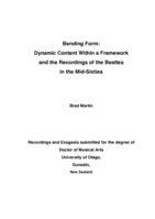 Bending Form: Dynamic Content Within a Framework and the Recordings of the Beatles in the Mid-Sixties