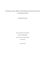 Becoming-common: Affective Technologies and Grassroots Activism in Contemporary Italy