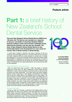 Part 1: a brief history of New Zealand's School Dental Service
