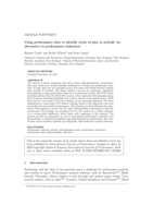 Using performance data to identify styles of play in netball: An alternative to performance indicators