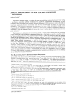 Judicial Enforcement of New Zealand's Reserved Provisions