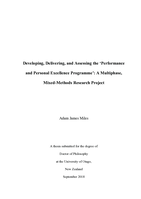 Developing, Delivering, and Assessing the ‘Performance and Personal Excellence Programme’: A Multiphase, Mixed-Methods Research Project