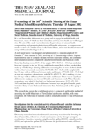 Proceedings of the 164th Otago Medical School Research Society Meeting; 15 Aug 2002