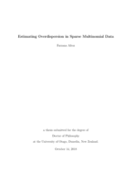 Estimating Overdispersion in Sparse Multinomial Data