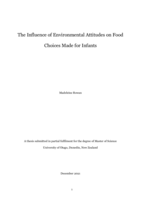 The Influence of Environmental Attitudes on Food Choices Made for Infants