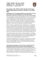 Proceedings of the 170th Otago Medical School Research Society Meeting; 13 Nov 2003