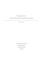 Picking What Persists: Sociocultural Natural Capital and Intergenerational Justice