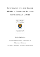 Investigation into the Role of ARMT1 in Oestrogen Receptor Positive Breast Cancer