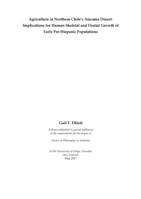Agriculture in Northern Chile’s Atacama Desert: Implications for Human Skeletal and Dental Growth of Early Pre-Hispanic Populations