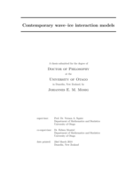 Contemporary wave–ice interaction models