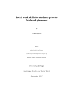 Social work skills for students prior to fieldwork placement