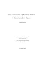 Data transformation and knowledge retrieval for humanitarian crisis response