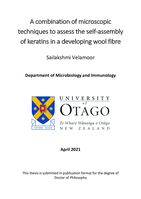 A combination of microscopic techniques to assess the self-assembly of keratins in a developing wool fibre