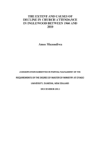 The Extent and Causes of Decline in Church attendance in Inglewood between 1960 and 2010