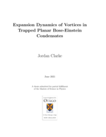 Expansion Dynamics of Vortices in Trapped Planar Bose-Einstein Condensates
