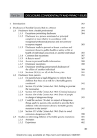 Disclosure, Confidentiality and Privacy Issues