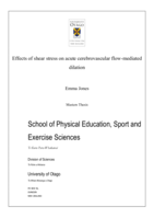 The effects of shear stress on acute cerebrovascular flow-mediated dilation