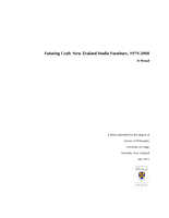 Futuring Craft: New Zealand Studio Furniture 1979-2008