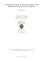 A Theoretical Study of Brownian Motors with Self-Induced Temperature Gradients