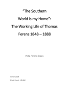"The Southern World is My Home": The Working Life of Thomas Ferens 1848 - 1888