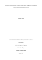 System.out.println(“Challenging the Human-Machine Divide: The Relevance of Pre-Digital Literary Criticism to Computational Poetics”);