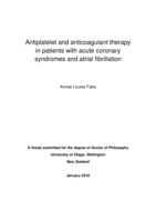 Antiplatelet and anticoagulant therapy in patients with acute coronary syndromes and atrial fibrillation