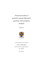 Numerical studies of geometric partial differential equations with symplectic methods