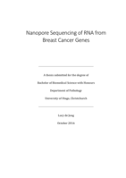 Nanopore Sequencing of RNA from Breast Cancer Genes