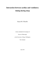 Interaction between cardiac and ventilatory timing during sleep