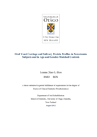 Oral Yeast Carriage and Salivary Protein Profiles in Xerostomia Subjects and in Age- and Gender-Matched Controls