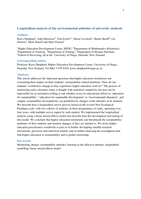 Longitudinal analysis of the environmental attitudes of university students