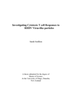 Investigating Cytotoxic T cell Responses to RHDV Virus-like Particles