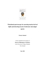 Vibrational spectroscopy for assessing marine derived lipids and detecting invasive freshwater microalgal species