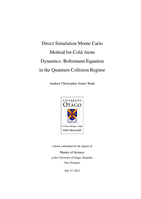 Direct Simulation Monte Carlo Method for Cold Atom Dynamics: Boltzmann Equation in the Quantum Collision Regime