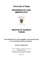 Investigation into thermophily-associated traits in Armatimonadetes genomes