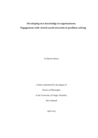 Developing new knowledge in organisations: Engagement with virtual social networks in problem solving