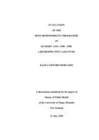Evaluation of the Host Responsibility programme in Dunedin City, 1990-1998: a retrospective case study