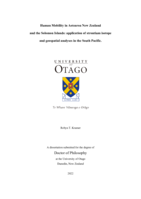 Human mobility in Aotearoa New Zealand and the Solomon Islands: application of strontium isotope and geospatial analyses in the South Pacific.