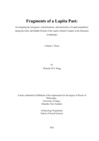 Fragments of a Lapita Past: Investigating the emergence, transformations, and interactions of Lapita populations during the early and middle periods of the Lapita cultural complex in the Bismarck Archipelago