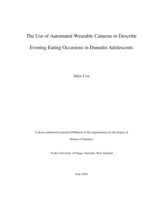 The Use of Automated Wearable Cameras to Describe Evening Eating Occasions in Dunedin Adolescents