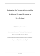 Estimating the Technical Potential for Residential Demand Response in New Zealand